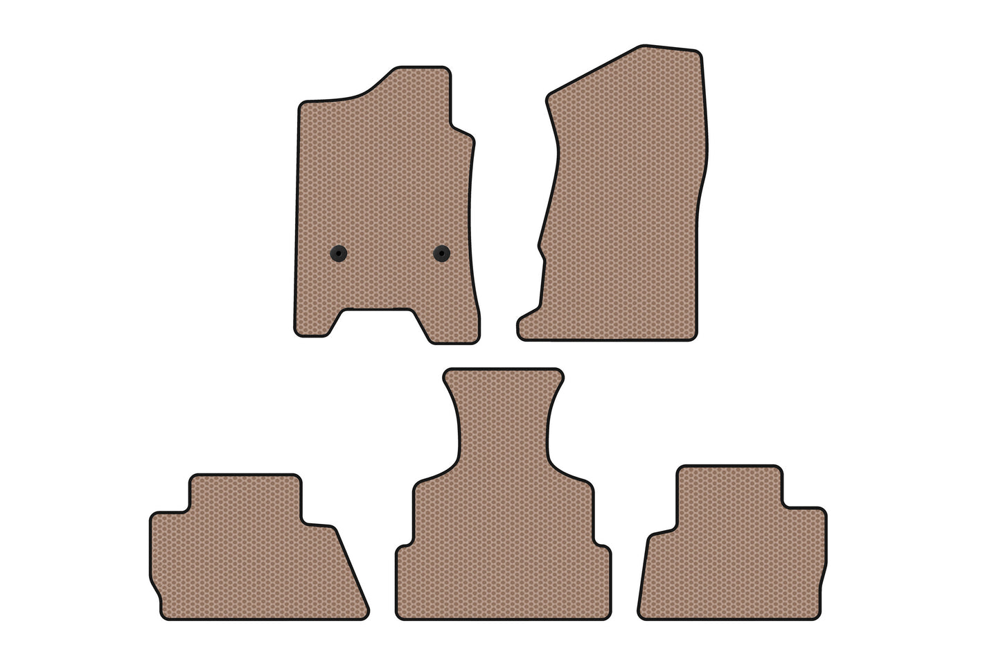 Rubber floor mats Carsuit (2014-2020, beige) for Chevrolet Tahoe 2014-2019 - image 1