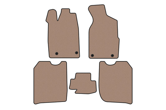 Rubber floor mats Carsuit (1982-1988, Sedan, beige) for Audi 100 C3 1988-1991 - image 1