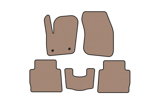 Rubber floor mats Carsuit (2012-2016, SD, beige) for Ford Fusion 2012-2020 - image 1