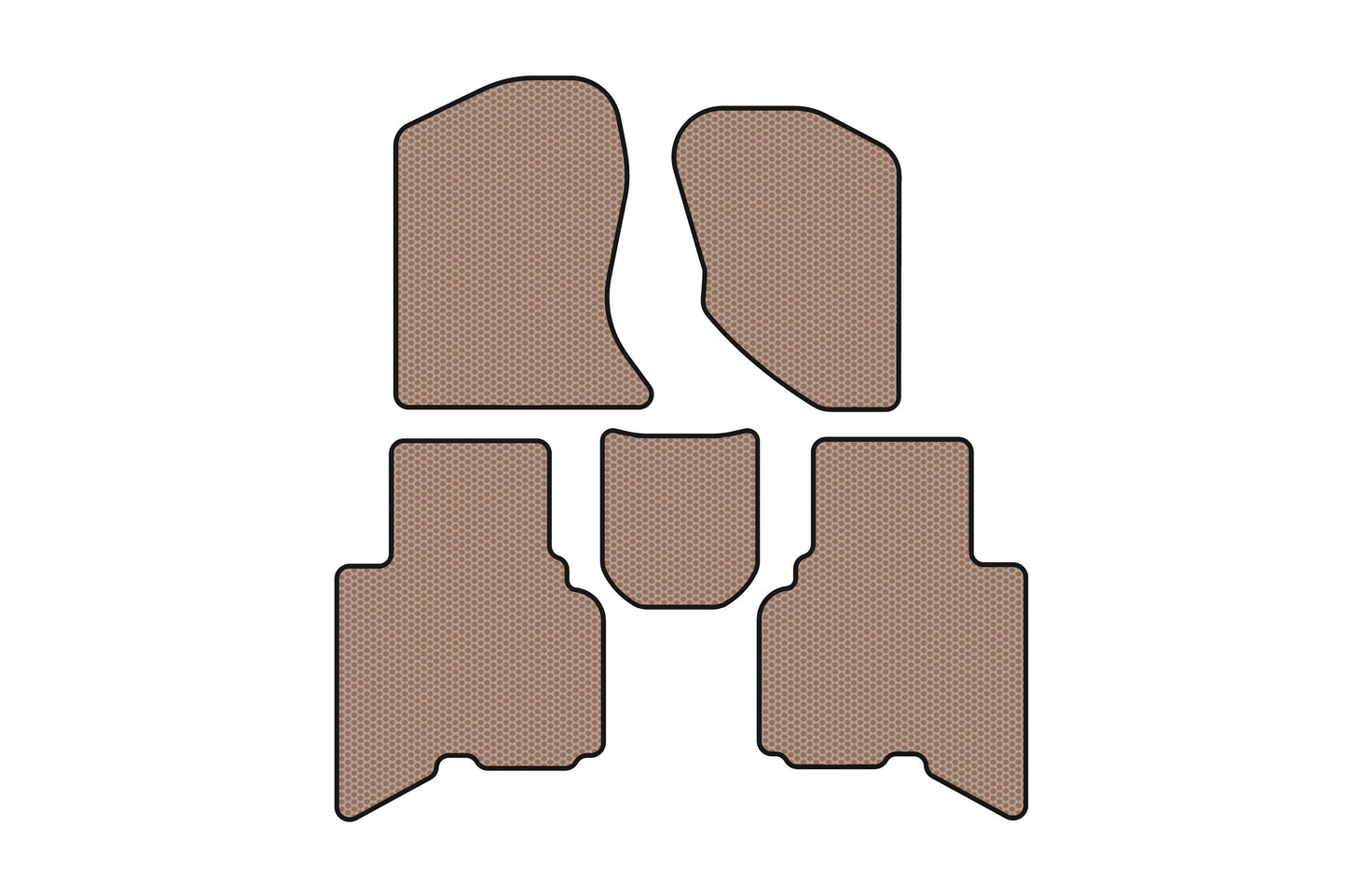 Rubber floor mats Carsuit (2010-2014, beige) for GreatWall Haval/Hover H3 2005-2013 - image 1
