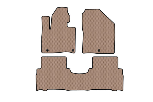 Rubber floor mats Carsuit (2014-2018, 5-seater, beige) for Kia Sorento III UM 2014-2020 - image 1