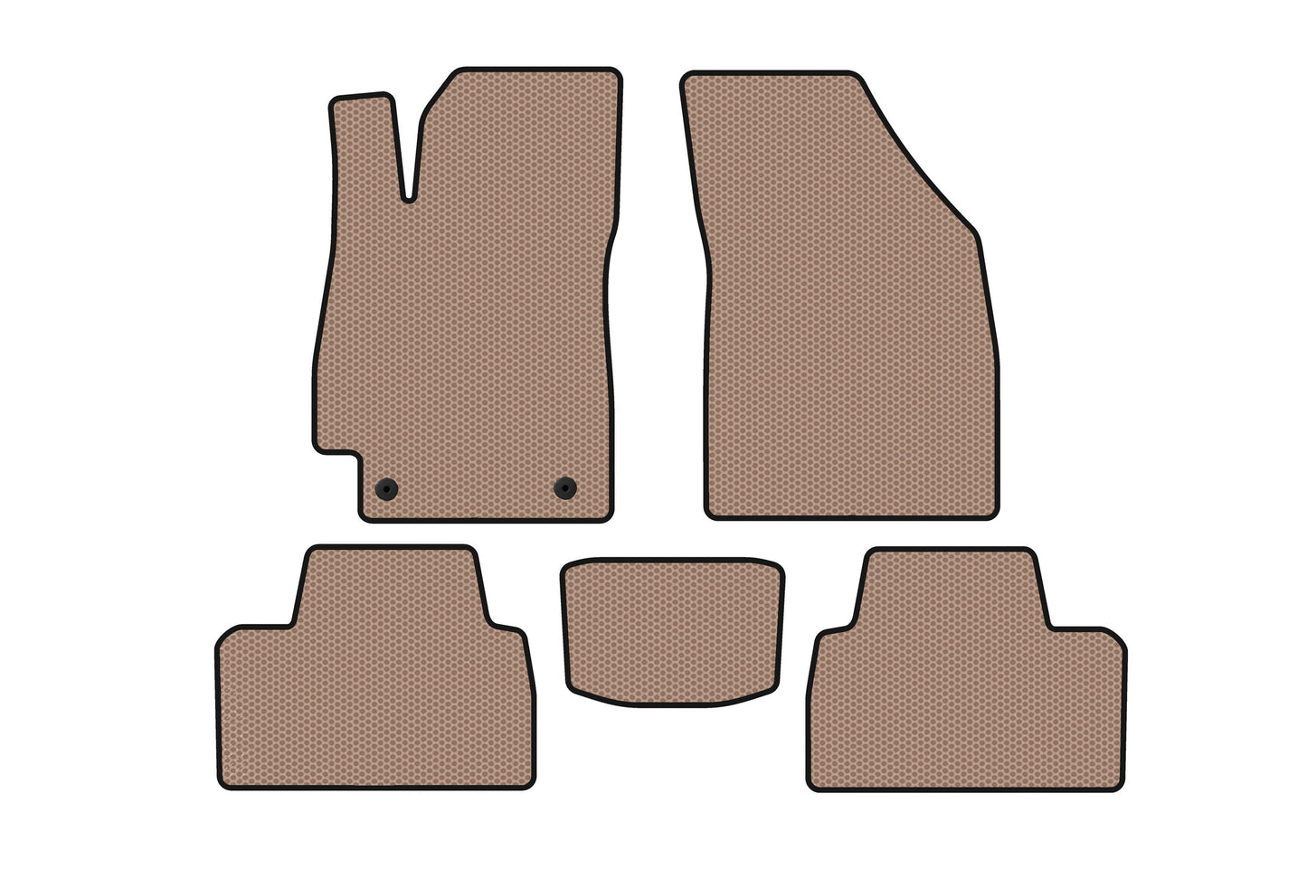 Rubber floor mats Carsuit (SD, beige) for Daewoo Nubira 1997-1999 - image 1