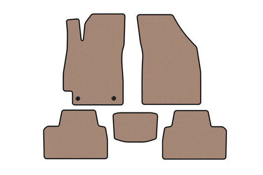 Rubber floor mats Carsuit (SD, beige) for Daewoo Nubira 1997-1999 - image 1