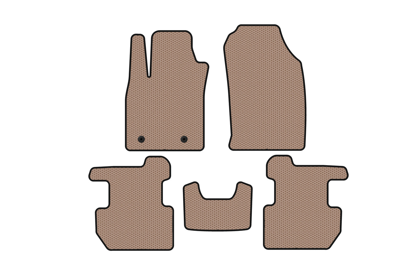 Rubber Floor Mats Carsuit (2018-2022, Beige) for Ford Ecosport 2013-2022 - image 1