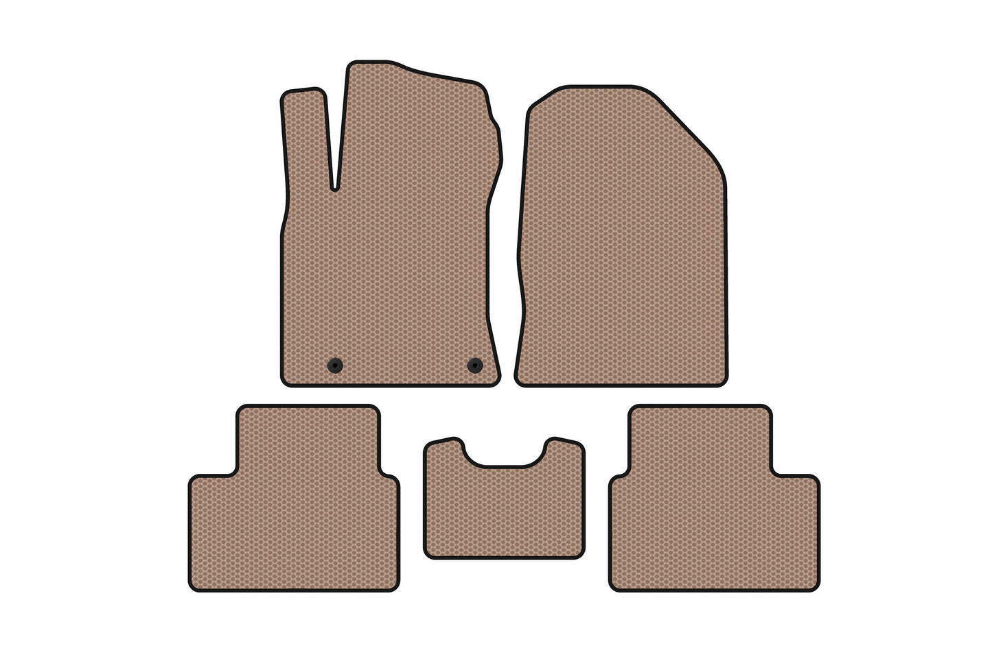 Rubber Floor Mats Carsuit (Beige) for Kia Cerato 4 2019- - image 1