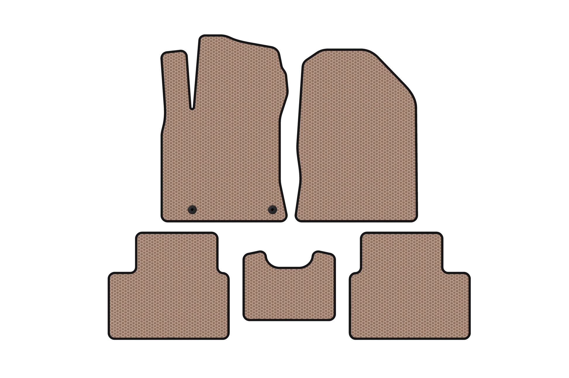 Rubber Floor Mats Carsuit (Beige) for Kia Cerato 4 2019- - image 1