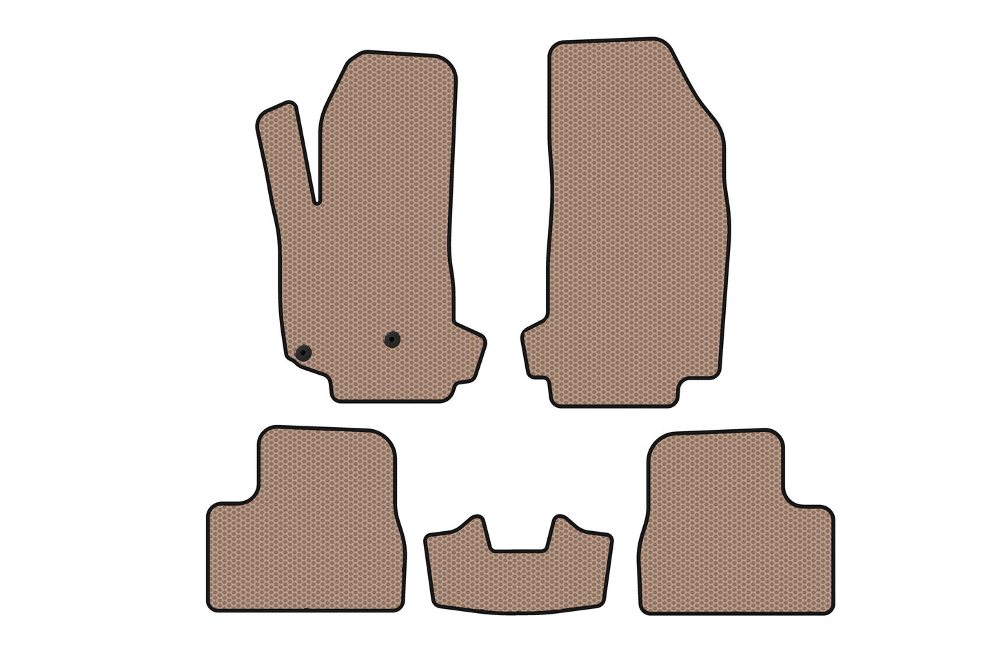 Rubber Floor Mats Carsuit V-2 (Beige) for Citroen DS-3 2009-2016 - image 1