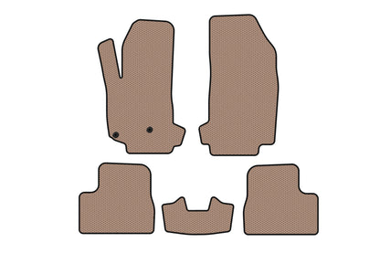 Rubber Floor Mats Carsuit V-2 (Beige) for Citroen DS-3 2009-2016 - image 1
