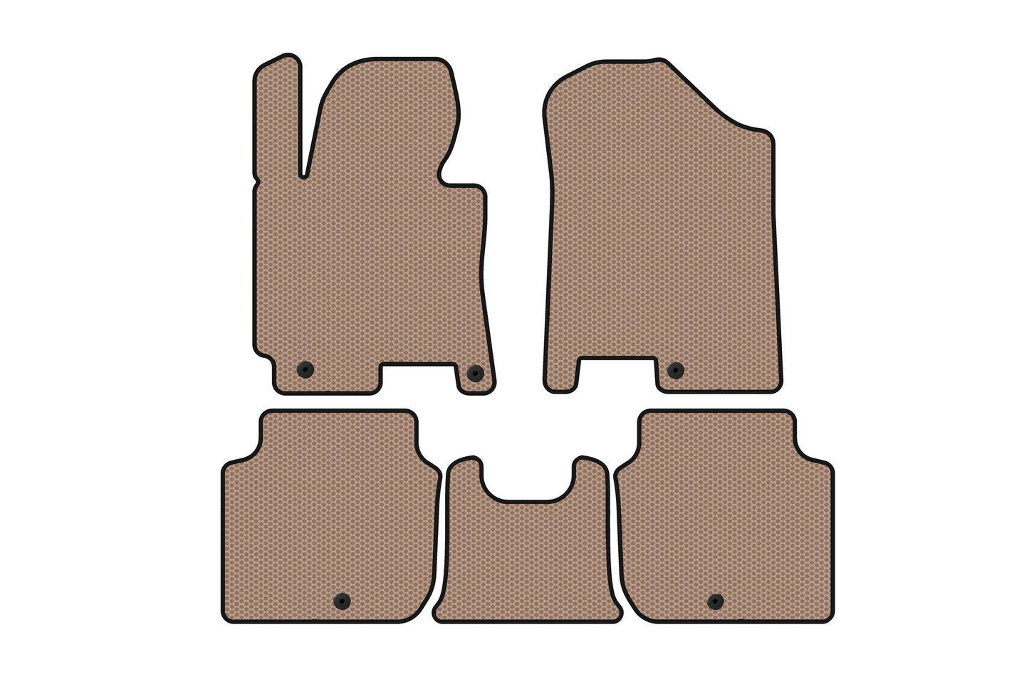 Rubber floor mats Carsuit (2012-2016, beige) for Kia Forte 2008–2024 - image 1