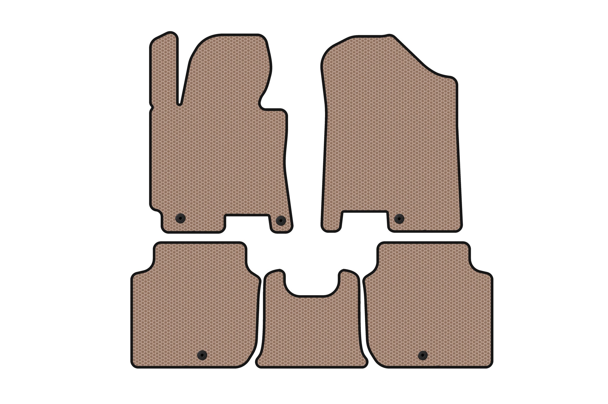 Rubber floor mats Carsuit (2012-2016, beige) for Kia Forte 2008–2024 - image 1