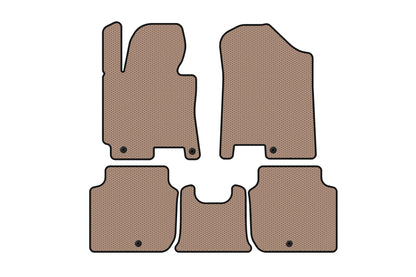Rubber floor mats Carsuit (2012-2016, beige) for Kia Forte 2008–2024 - image 1