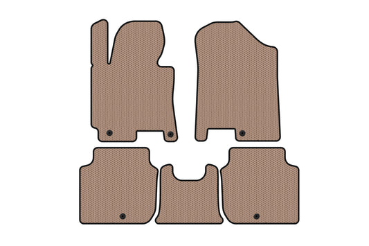 Rubber floor mats Carsuit (2012-2016, beige) for Kia Forte 2008–2024 - image 1