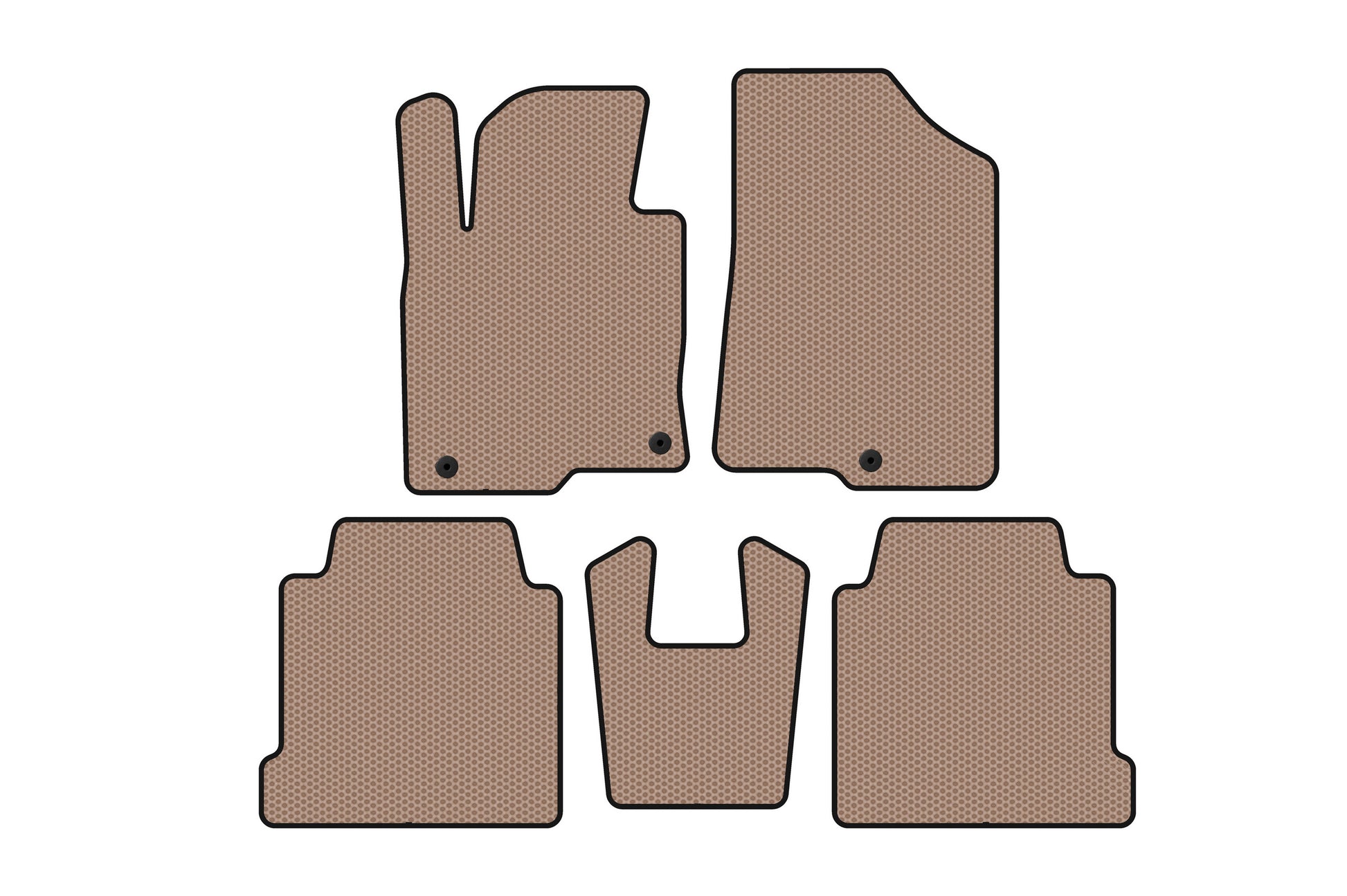 Rubber Floor Mats Carsuit (Beige) for Kia Cadenza 2016- - image 1