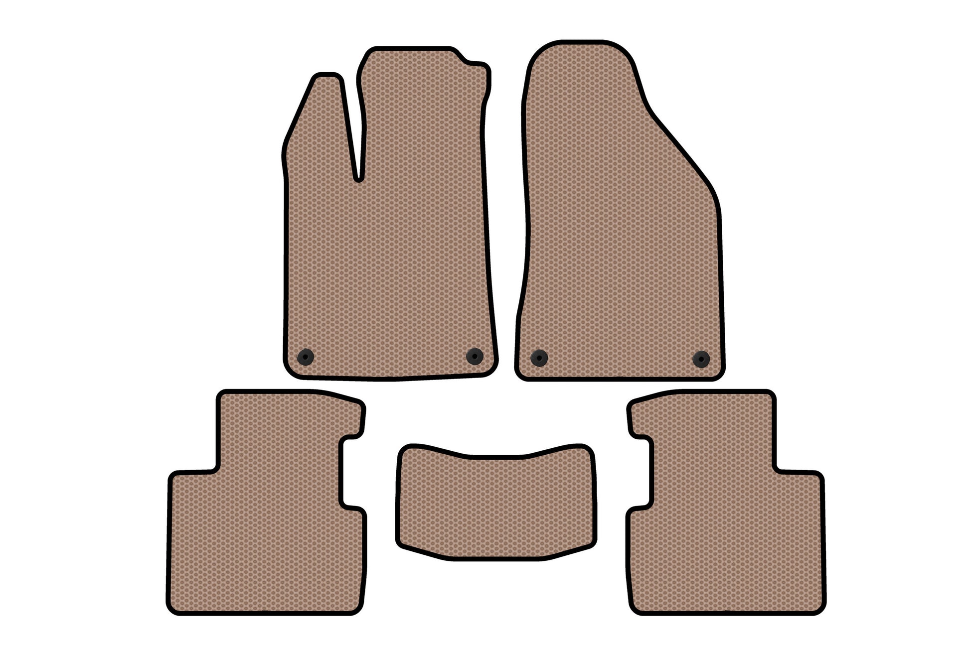 Rubber floor mats Carsuit (SD, beige) for Chrysler 200 II 2014-2017 - image 1