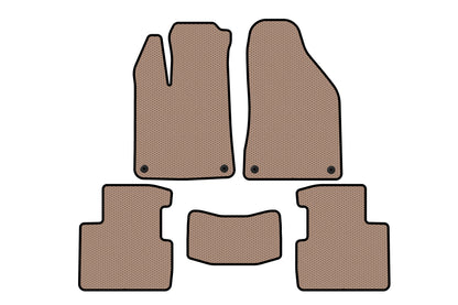 Rubber floor mats Carsuit (SD, beige) for Chrysler 200 II 2014-2017 - image 1