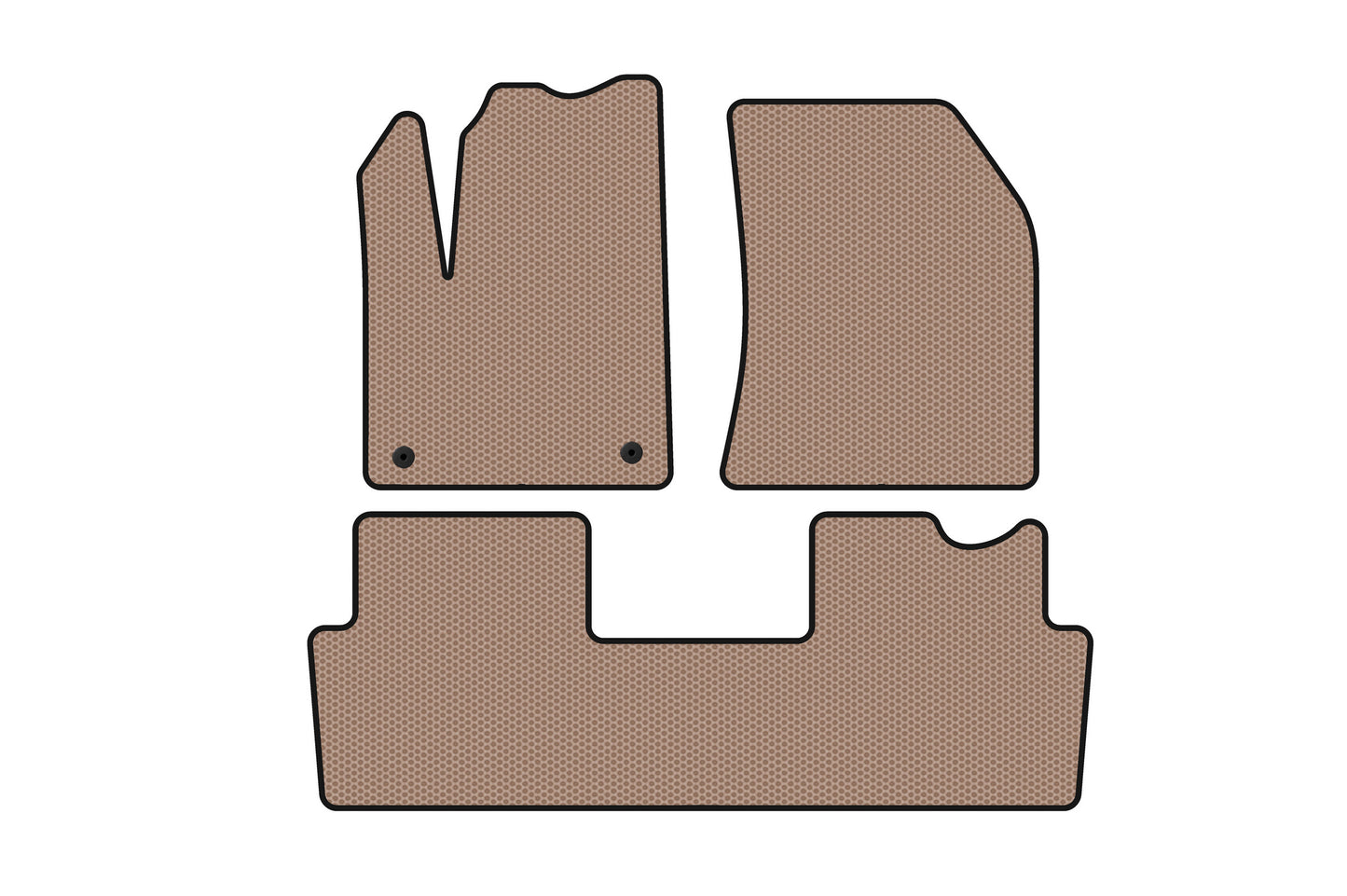 Rubber Floor Mats Carsuit (2018+, Beige) for Citroen DS-7 2017- - image 1