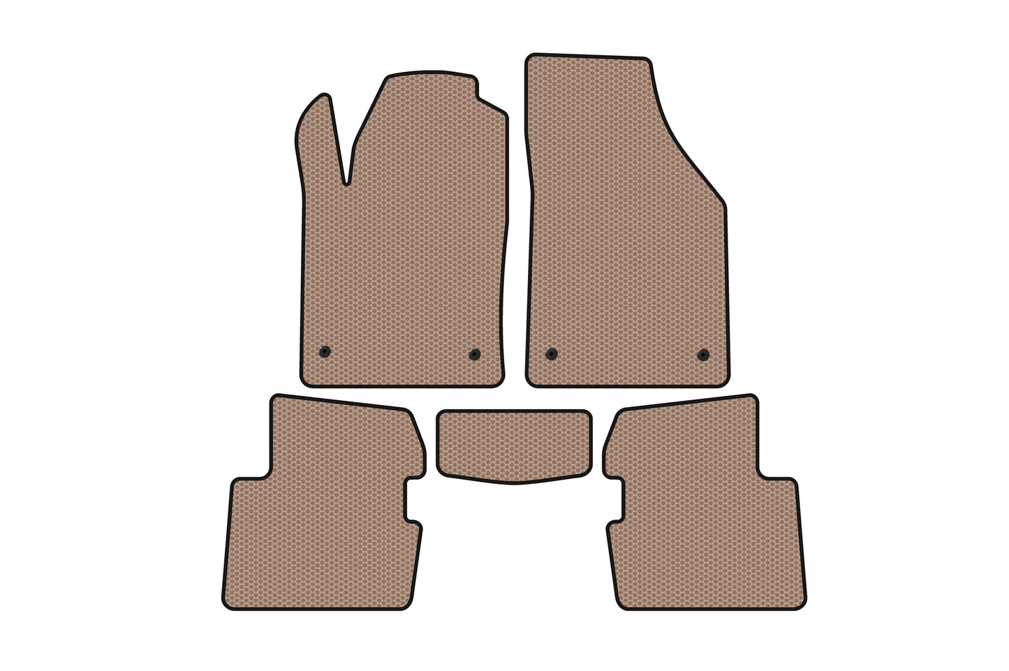 Rubber floor mats Carsuit (SD, beige) for Dodge Dart 2012-2017 - image 1