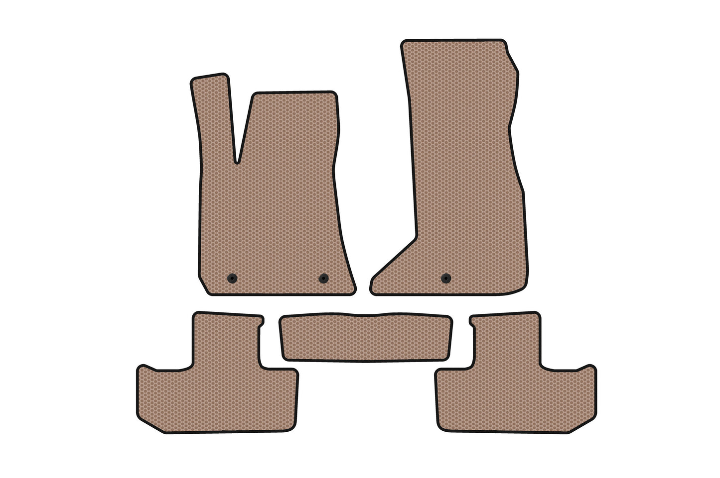 Rubber floor mats Carsuit (Coupe, beige) for Dodge Challenger 2008-2023 - image 1
