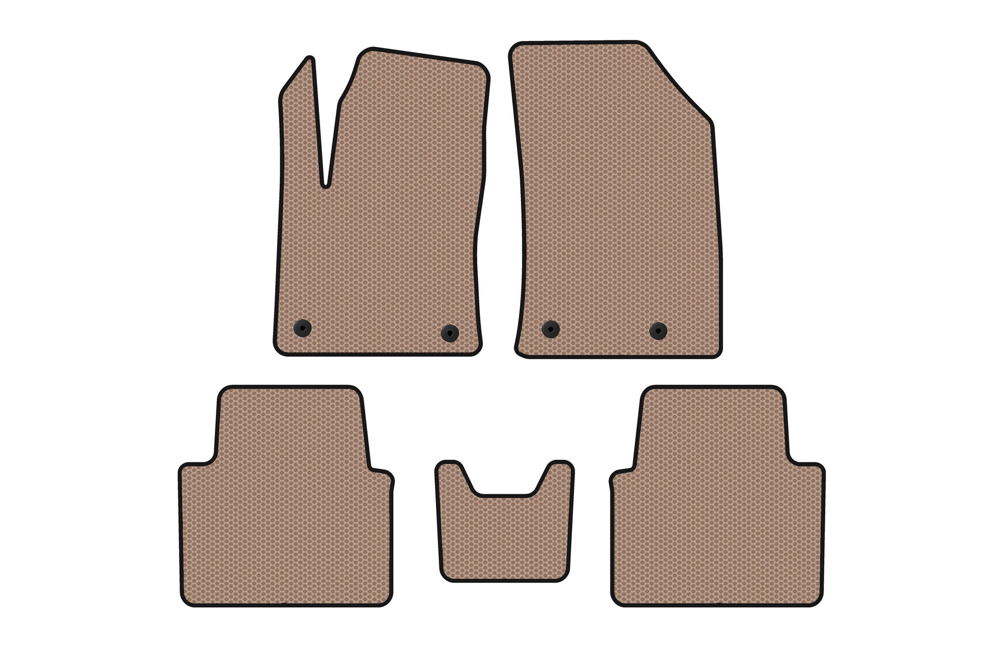 Rubber Floor Mats Carsuit (Beige) for Citroen C-3 Aircross 2017-2024 - image 1