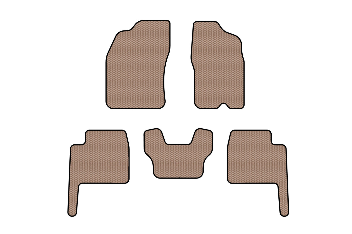 Rubber Floor Mats Carsuit (Beige) for Dodge Durango 2004-2009 - image 1