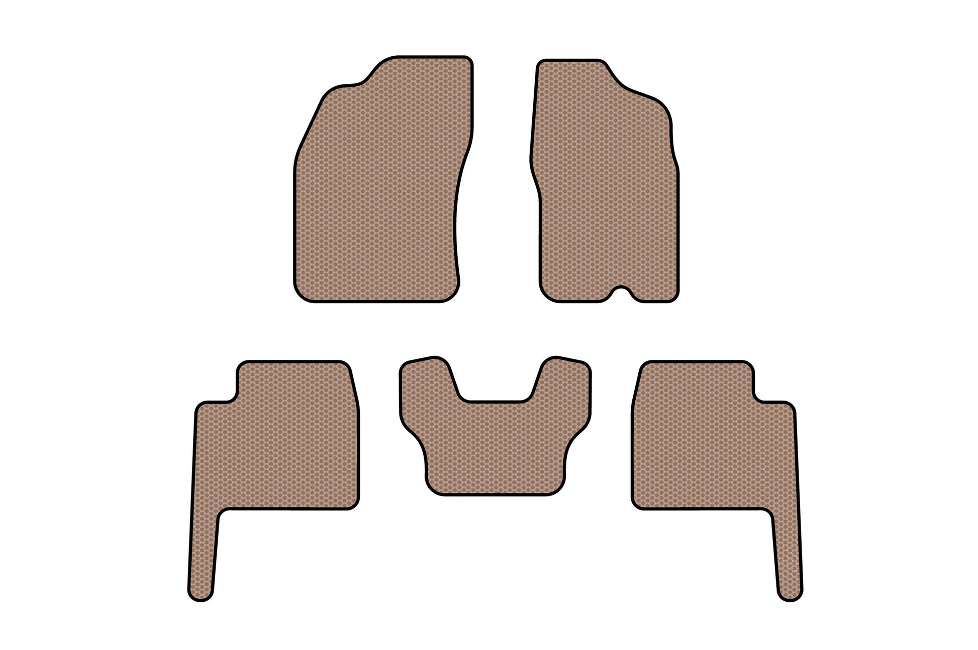 Rubber Floor Mats Carsuit (Beige) for Dodge Durango 2004-2009 - image 1