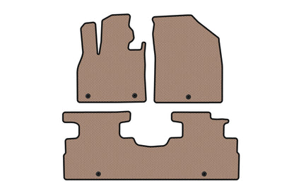 Rubber floor mats Carsuit (2 rows, 7-seater, beige) for Hyundai Palisade 2018-2025 - image 1