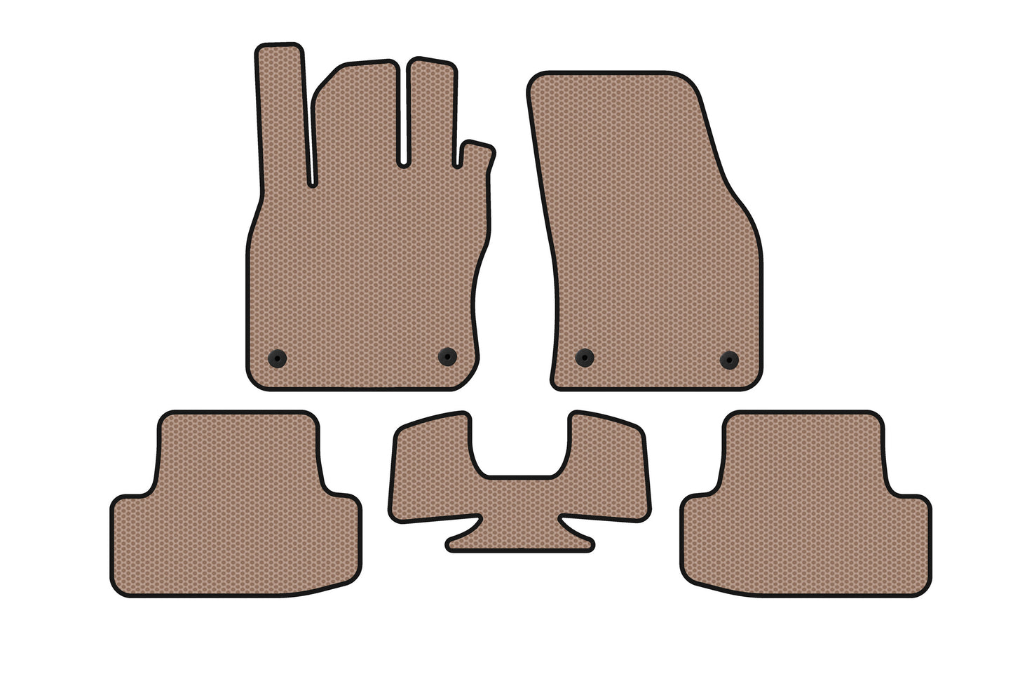 Rubber Floor Mats Carsuit (Beige) for Audi Q2 2016- - image 1