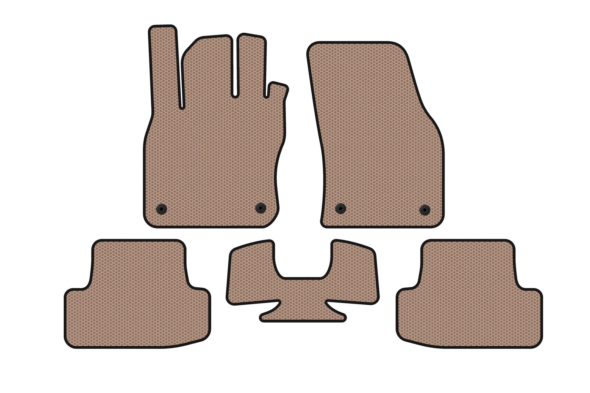 Rubber Floor Mats Carsuit (Beige) for Audi Q2 2016- - image 1