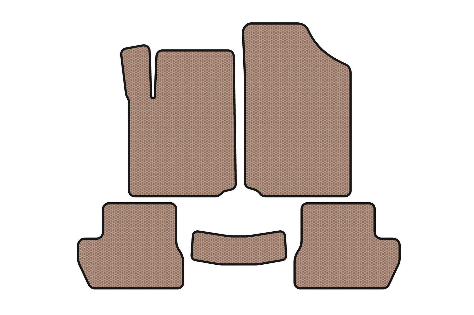 Rubber Floor Mats Carsuit (Beige) for Citroen C-2 2003-2009 - image 1