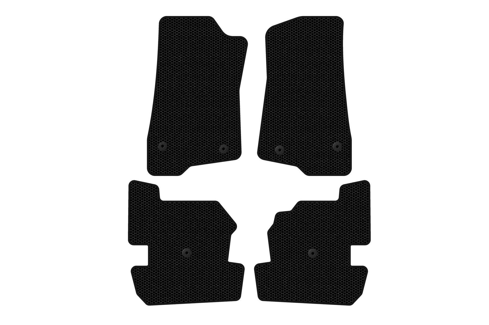 Rubber Floor Mats Carsuit (Black) for Jeep Wrangler 2018- - image 1