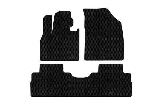 Rubber floor mats Carsuit (2 rows, 8-seater, black) for Hyundai Palisade 2018-2025 - image 1