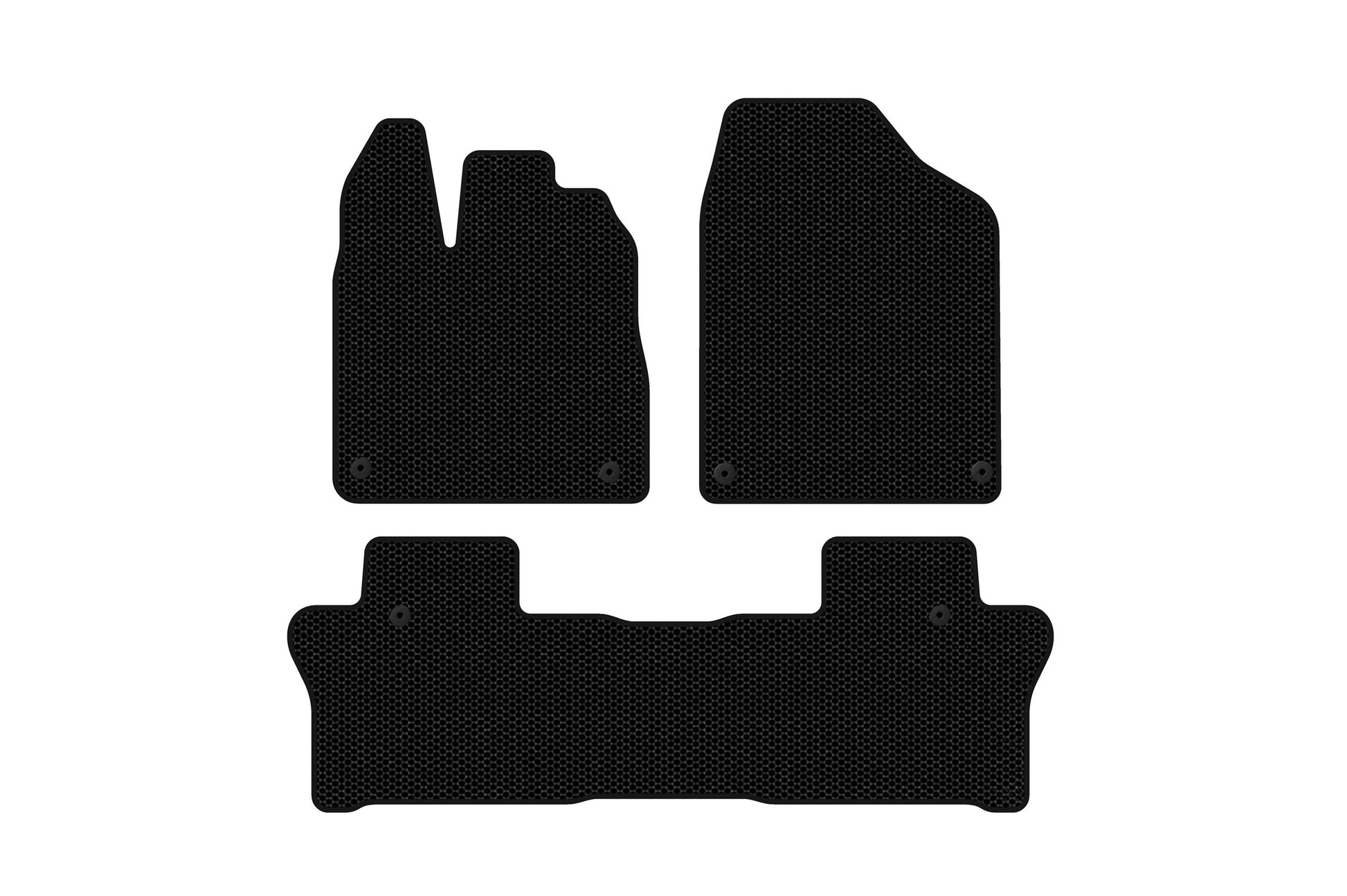 Rubber floor mats Carsuit (2 rows, black) for Honda Pilot 2015-2022 - image 1