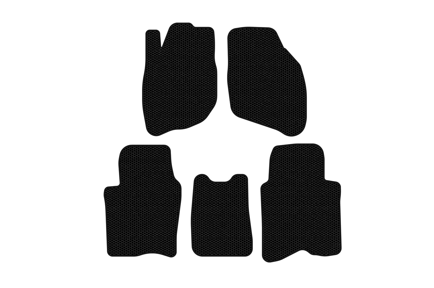 Rubber Floor Mats Carsuit (SD, Black) for Honda City 2002-2008 - image 1