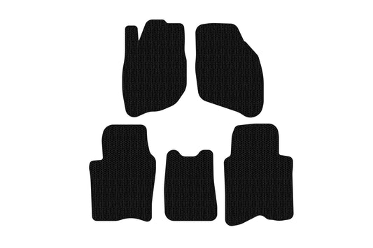 Rubber Floor Mats Carsuit (SD, Black) for Honda City 2002-2008 - image 1