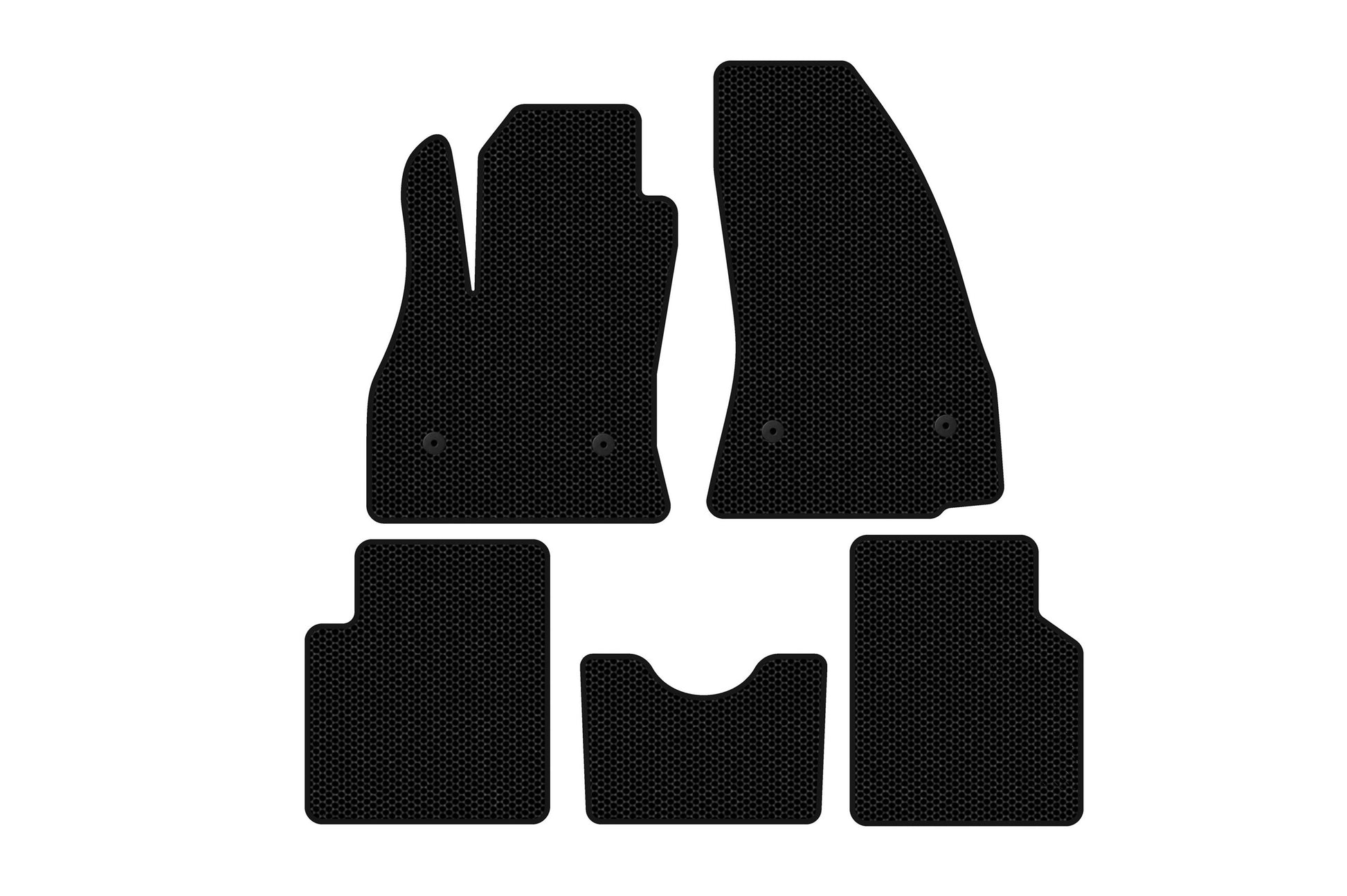 Rubber floor mats Carsuit (for 500L, black) for Fiat 500/500L 2013-2022 - image 1