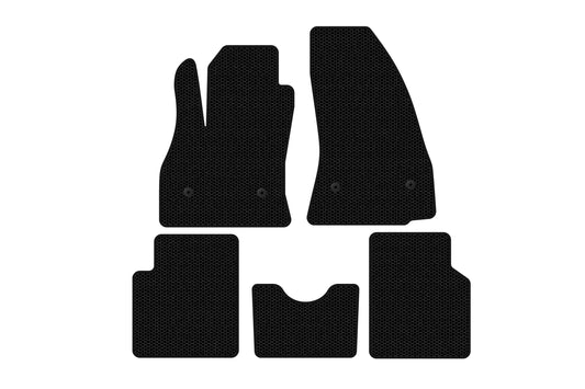 Rubber floor mats Carsuit (for 500L, black) for Fiat 500/500L 2013-2022 - image 1