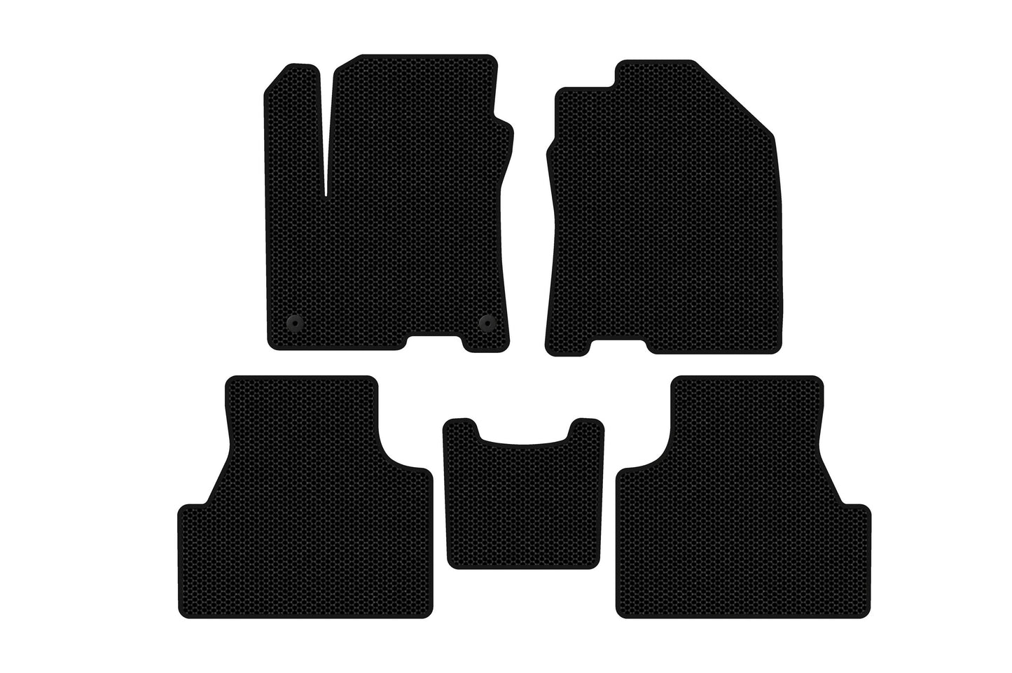 Rubber Floor Mats Carsuit (2019-2020, Electric, Black) for Hyundai Encino EV 2019- - image 1