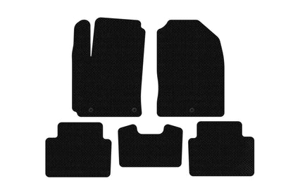 Rubber Floor Mats Carsuit (2017-2020, Petrol, Black) for Hyundai Kona 2017-2023 - image 1