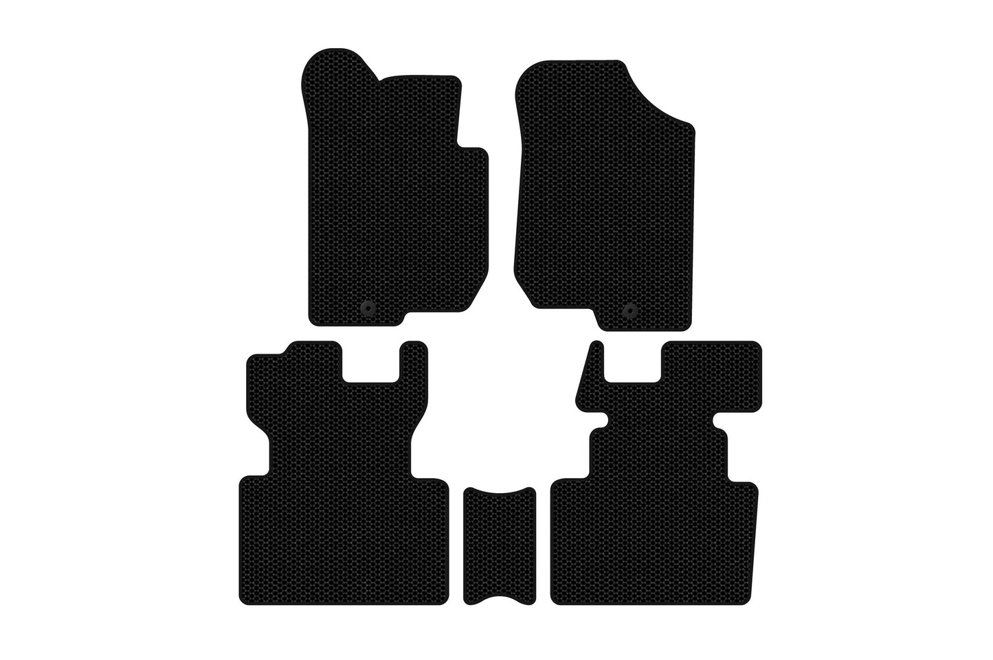 Rubber floor mats Carsuit (2006-2012, 2 rows, 7-seater, black) for Kia Carens 1999-2012 - image 1