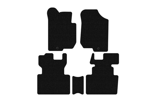 Rubber floor mats Carsuit (2006-2012, 2 rows, 7-seater, black) for Kia Carens 1999-2012 - image 1