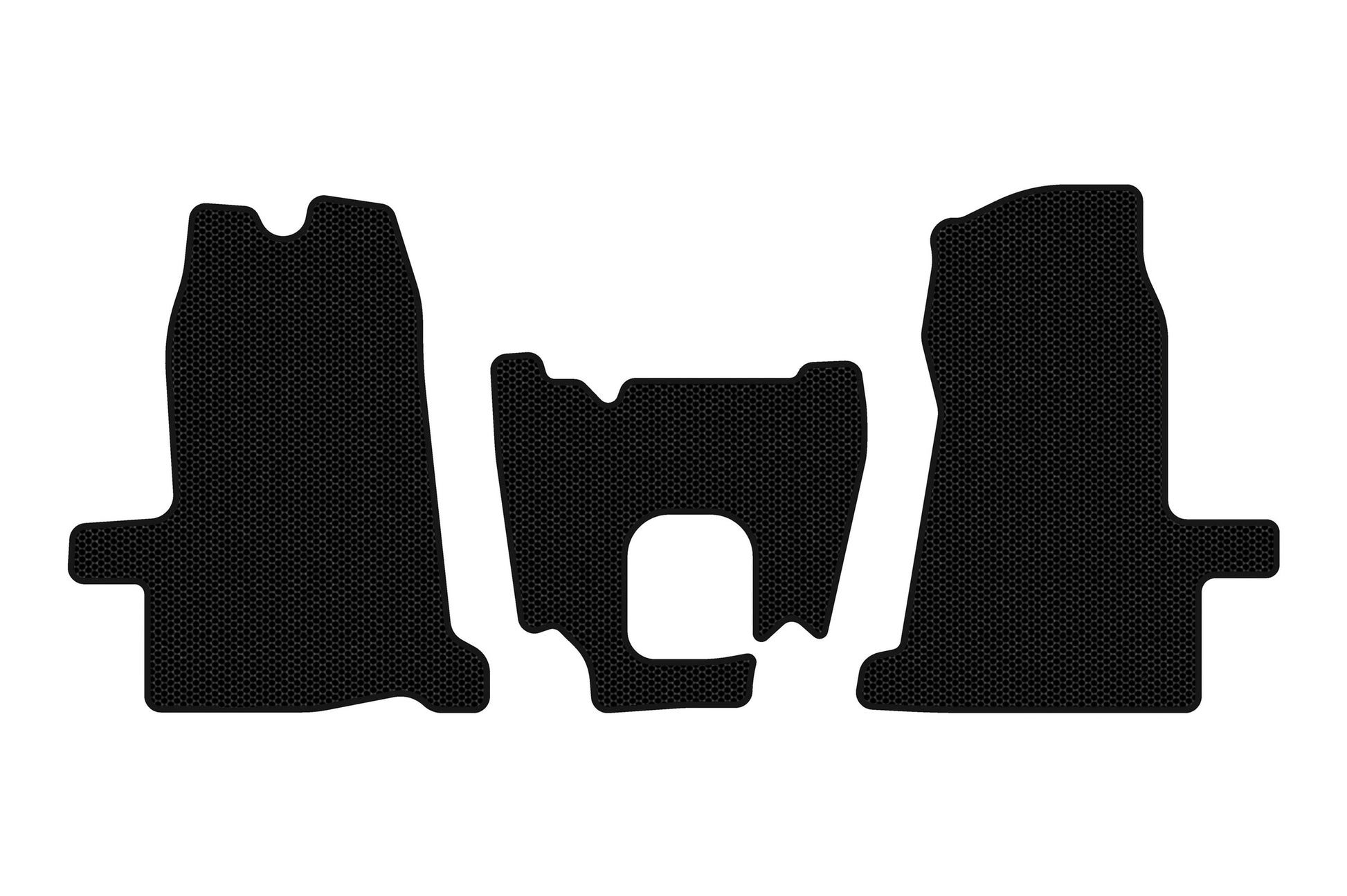 Rubber floor mats Carsuit (2000-2006, 1+1, manual, black) for Ford Transit 2000-2014 - image 1