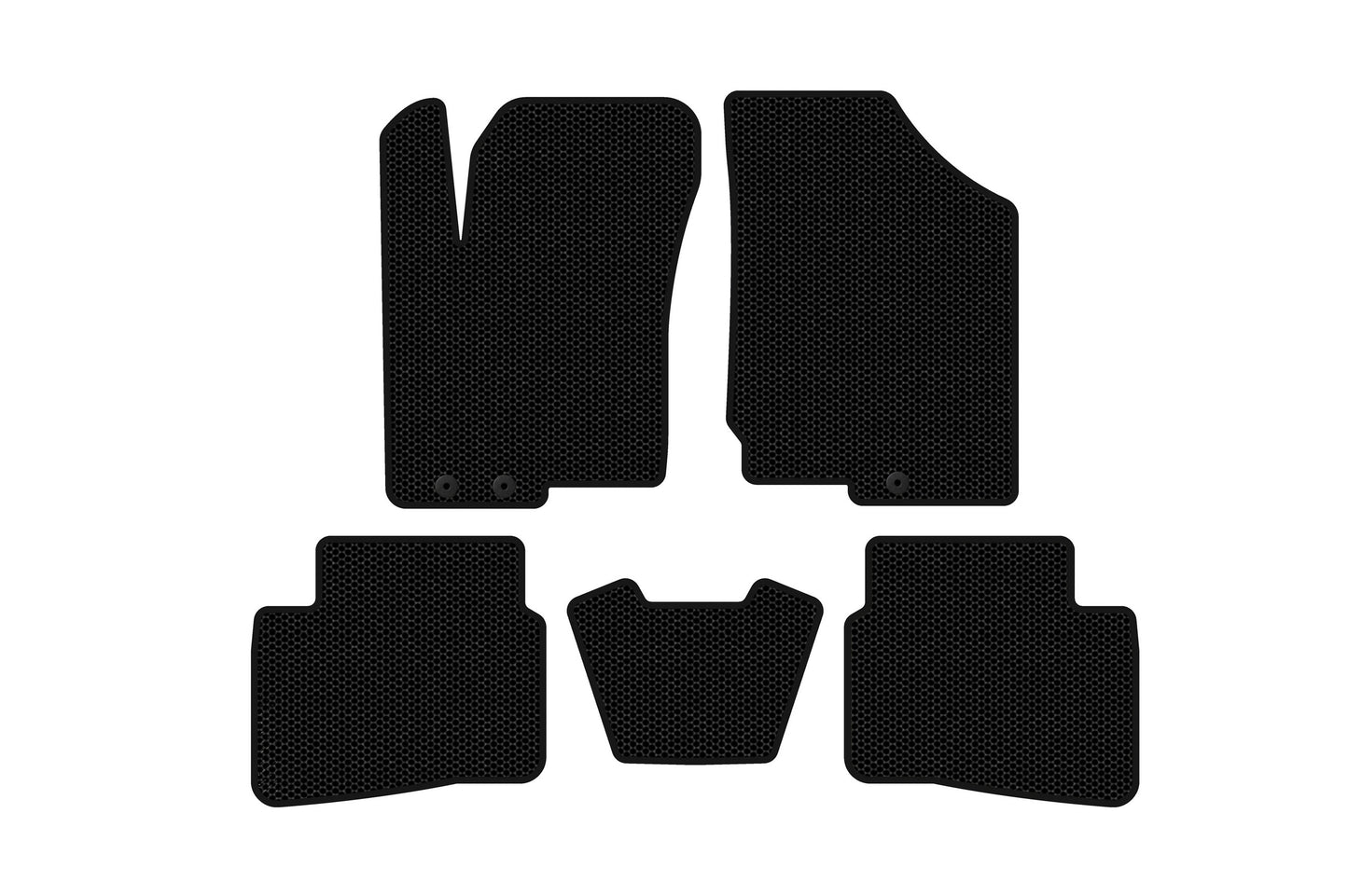 Rubber floor mats Carsuit (2008-2012, black) for Kia Forte 2008–2024 - image 1