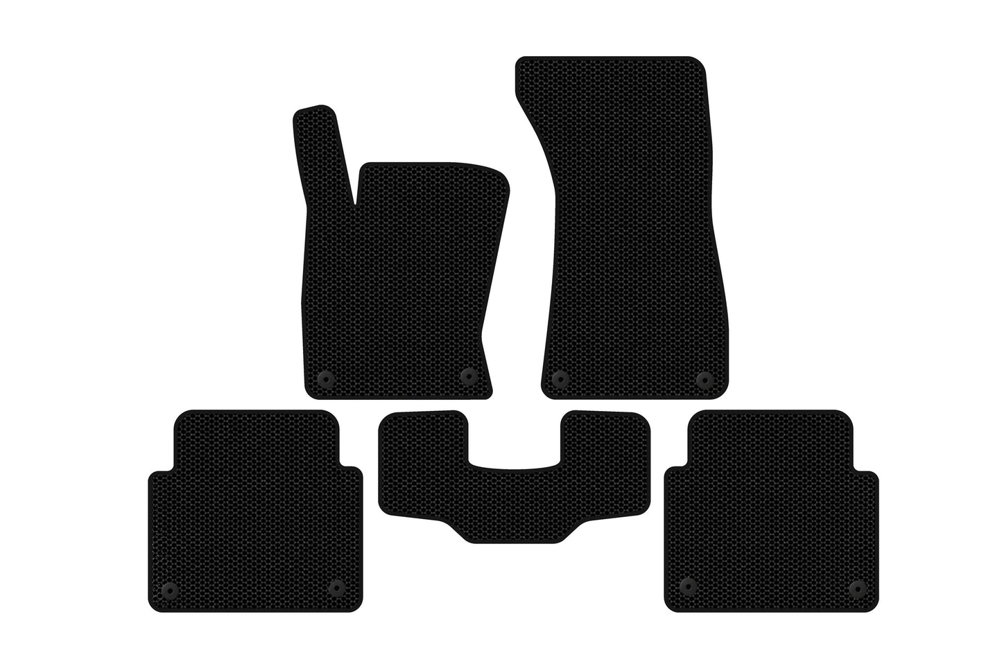Rubber Floor Mats Carsuit (Short, Black) for Audi A8 2002-2009 - image 1