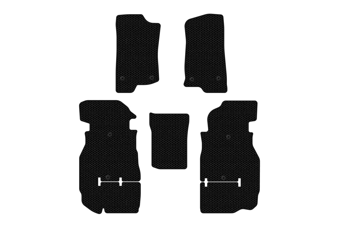 Rubber floor mats Carsuit (Rubicon Unlimited/5-door, black) for Jeep Wrangler 2018- - image 1