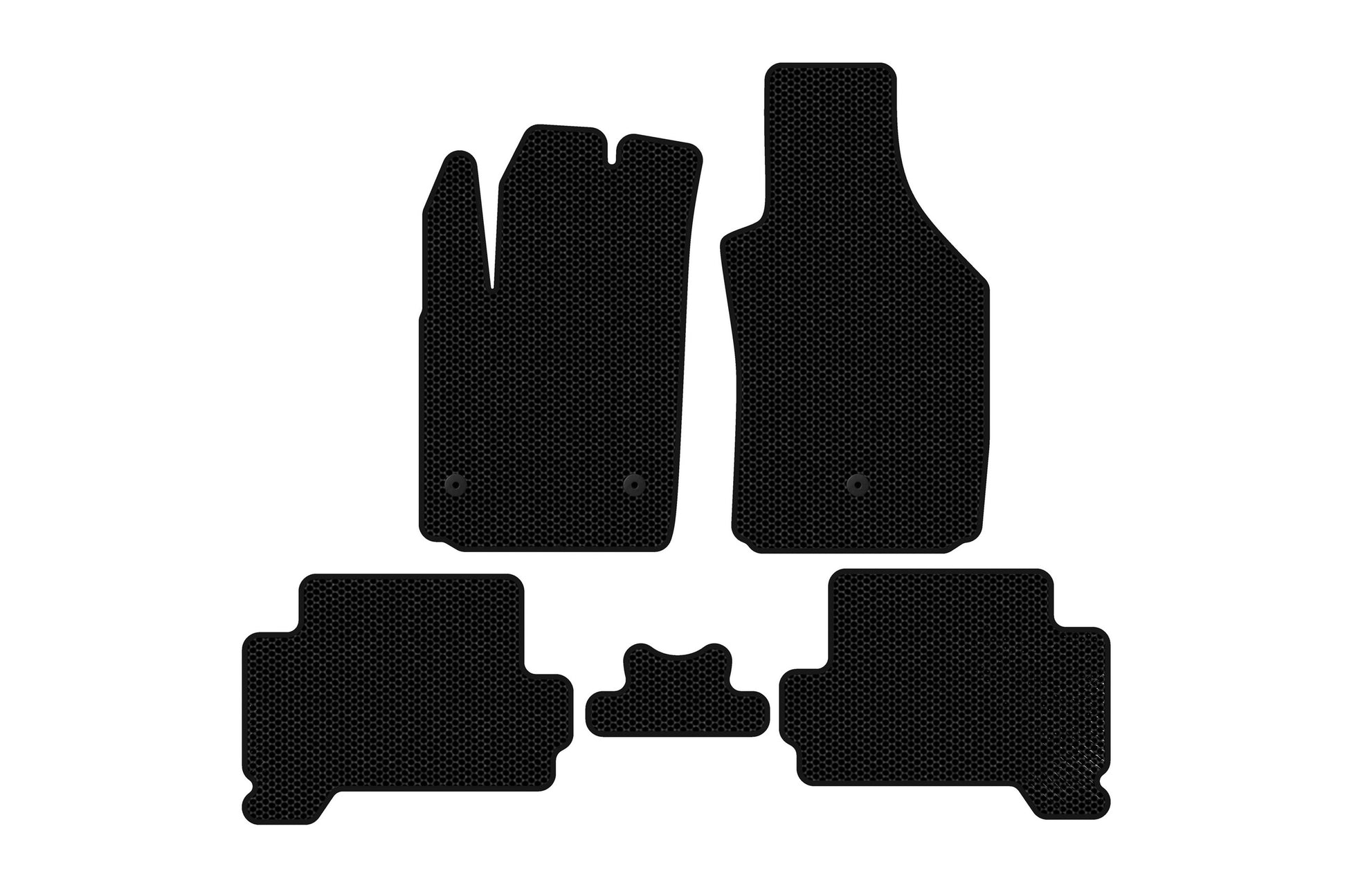 Rubber floor mats Carsuit (HB, Electric, black) for Fiat 500/500L 2013-2022 - image 1