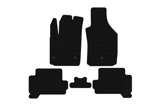 Rubber floor mats Carsuit (HB, Electric, black) for Fiat 500/500L 2013-2022 - image 1