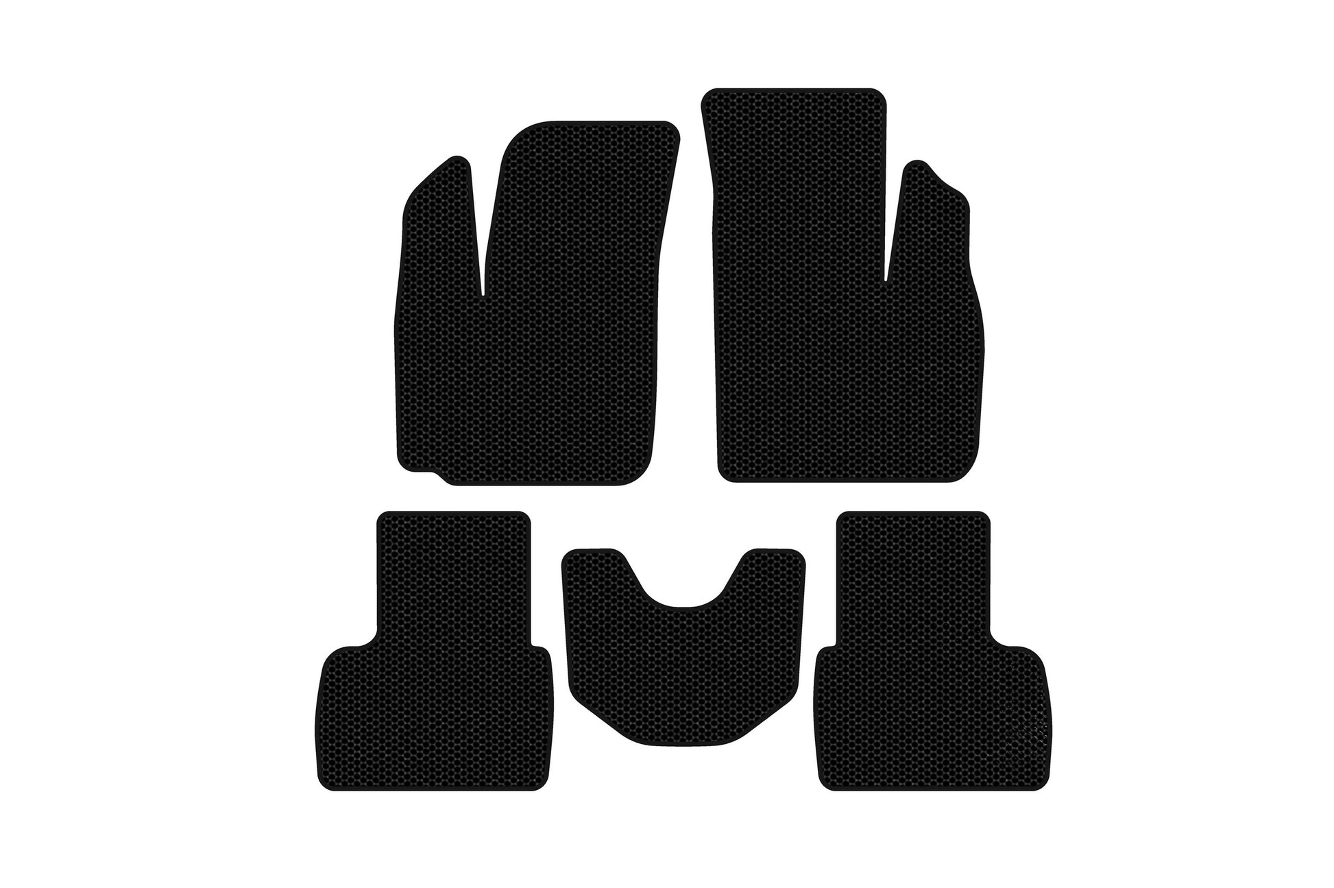 Rubber Floor Mats Carsuit (Black) for Fiat Doblo I 2001-2005 - image 1