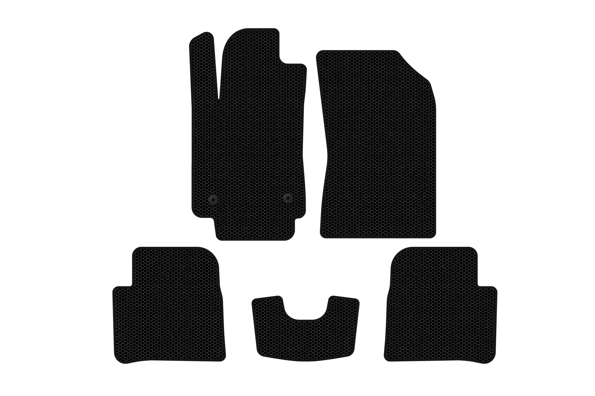 Rubber Floor Mats Carsuit (HB, Black) for Citroen C-3 2016-2023 - image 1