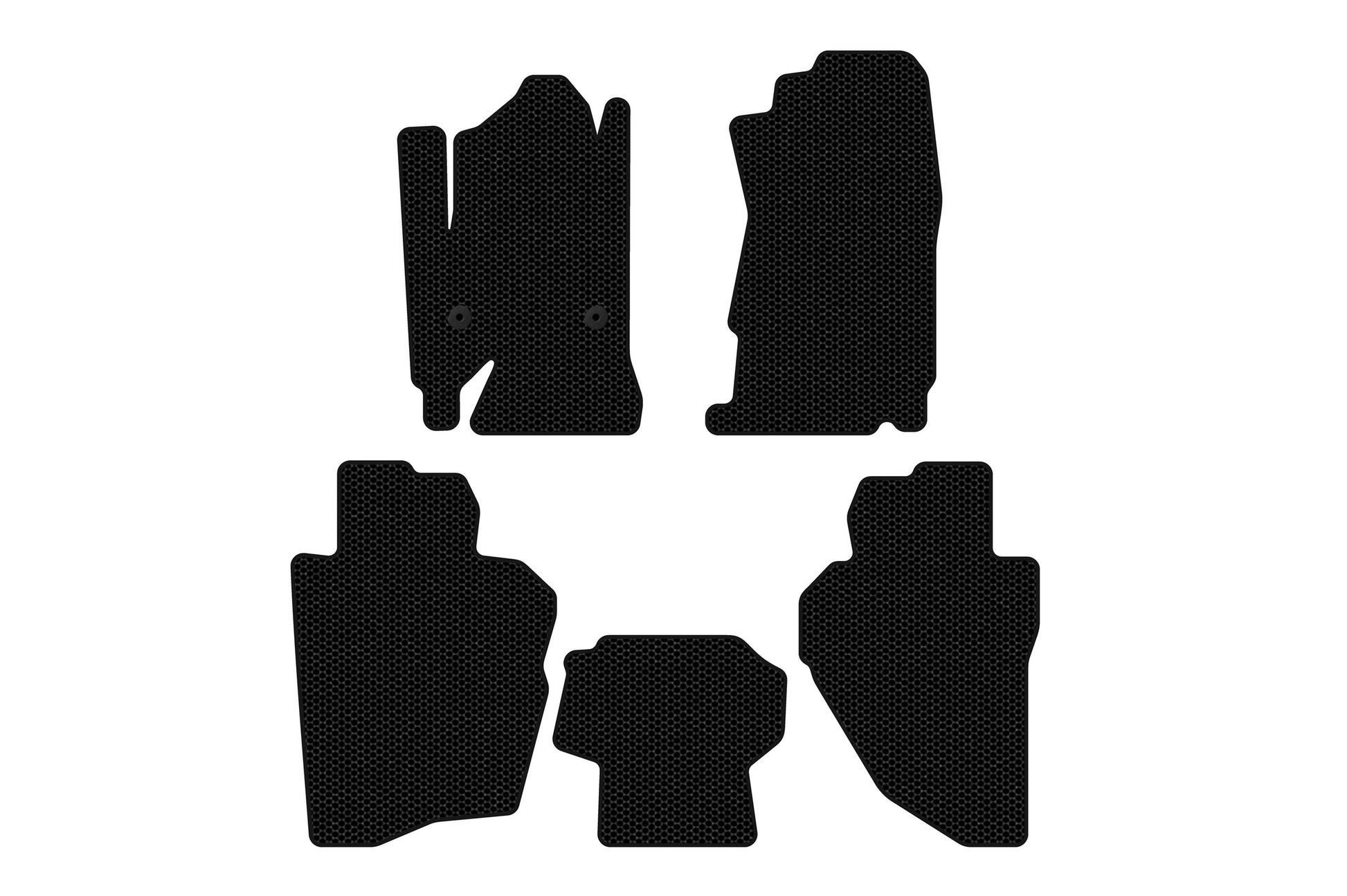 Rubber Floor Mats Carsuit (Black) for Chevrolet Silverado 2013-2019 - image 1