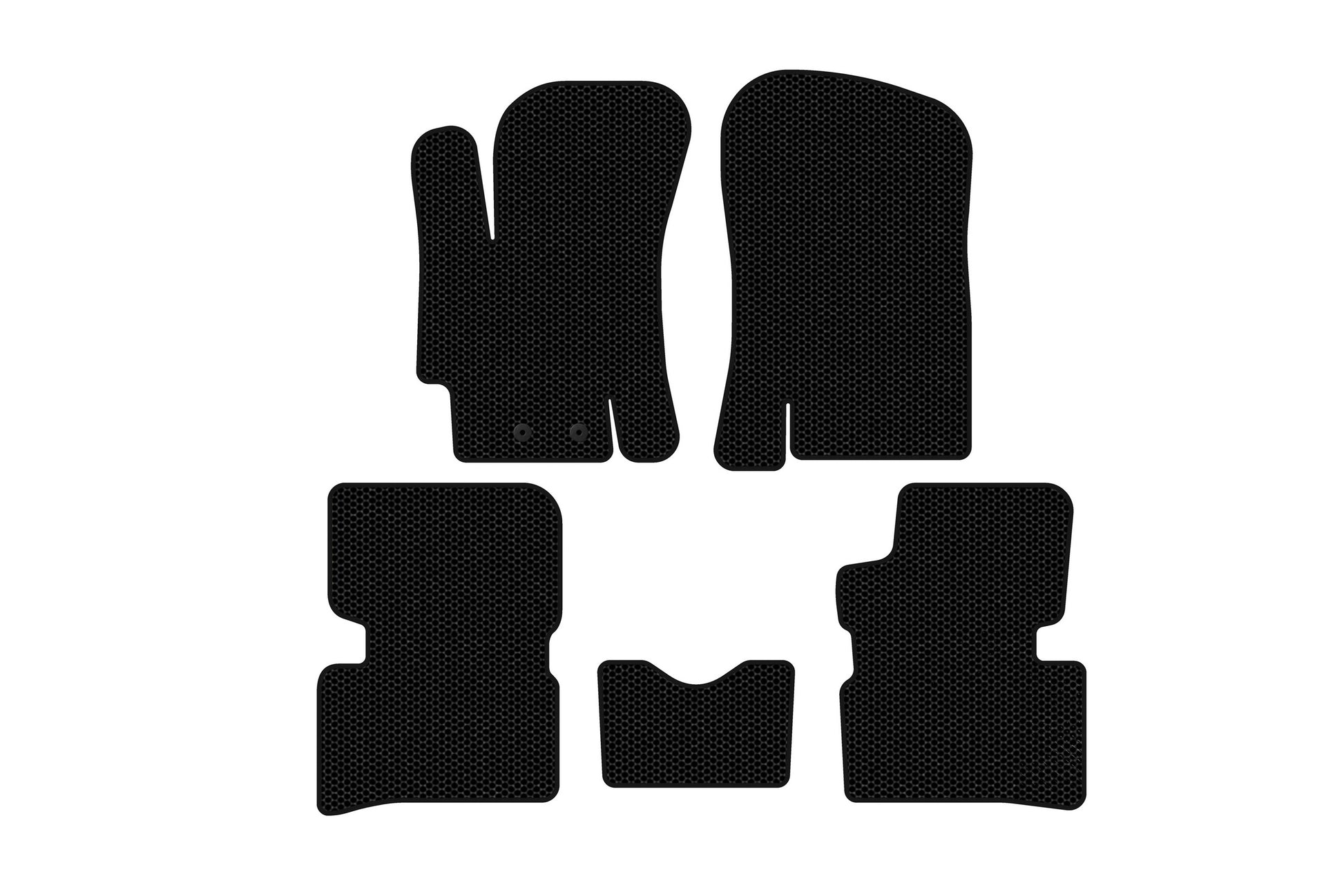 Rubber Floor Mats Carsuit (SD, Black) for Hyundai Accent 2006-2010 - image 1